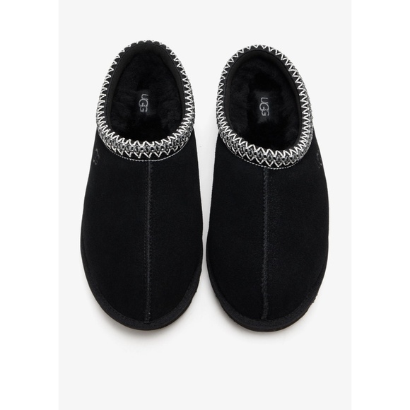 UGG Shoes - UGG Black Embroidered Tasman II Slipper